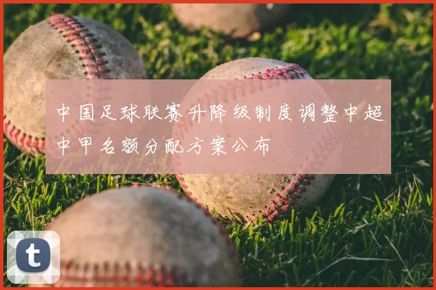 中国足球联赛升降级制度调整中超中甲名额分配方案公布